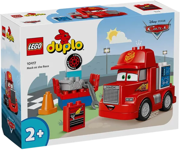Изображение Конструктор с 2 лет 10417 Лего дупло грузовик мак на гонках Лего к/у, 1 шт