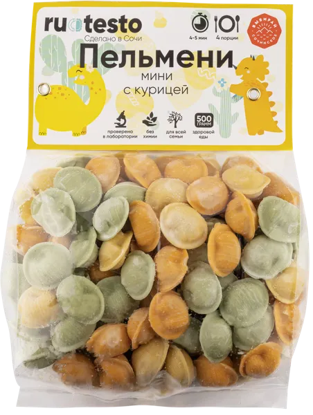 Изображение Пельмени с курицей Ру Тесто мини Панова А.О. ИП м/у, 500 г