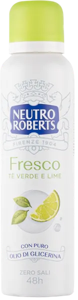 Изображение Дезодорант спрей женский Нейтро робертс зелёный чай и лайм Манетти ж/б, 150 мл