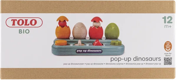 Изображение Игрушка развивающая Толо био поп ап динозавры Толо Макау к/у, 1 шт