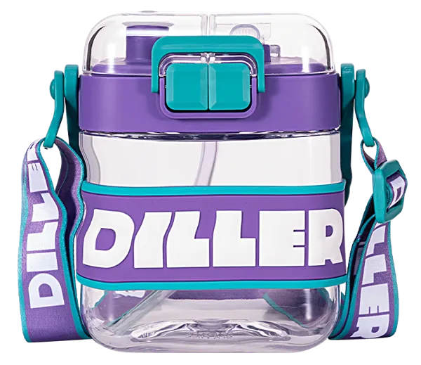 Изображение Бутылка 600мл пластик Диллер цветная двойная с ручкой Диллер к/у, 1 шт