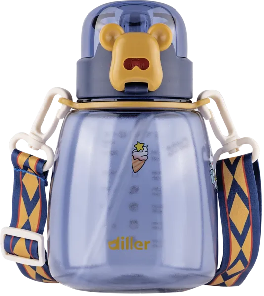 Изображение Бутылка 860мл пластик Диллер мишка с трубочкой Диллер к/у, 1 шт