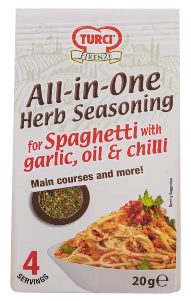 Изображение Приправа для спагетти Турчи из Тосканы чеснок перец чили Оффичина Италия м/у, 20 г