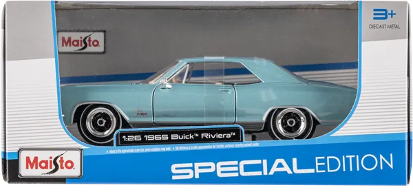 Изображение Машина 1:24 Маисто бьюик ривьера 1965 чёрный Маисто к/у, 1 шт