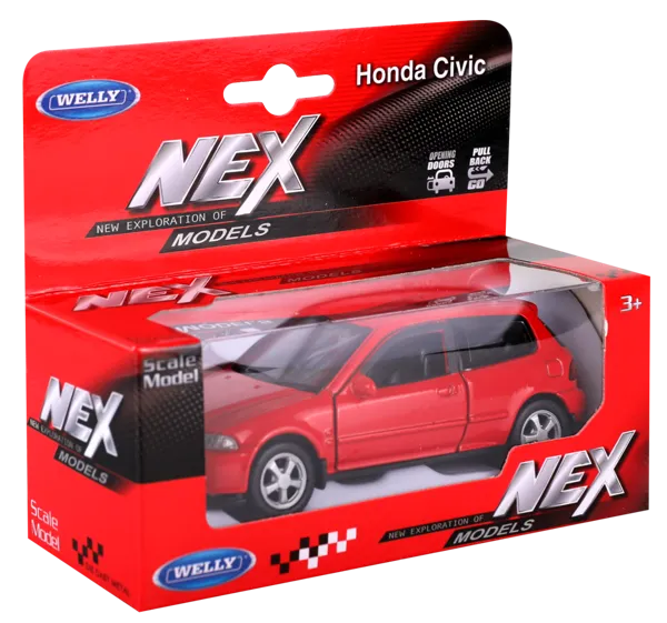 Изображение Машина 1:38 Велли хонда цивик eg6 Велли Фэктори ЛТД к/у, 1 шт