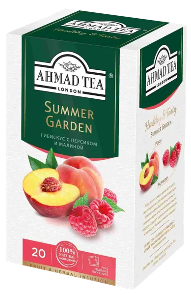 Изображение Чай в пакетиках Ахмад Ти персик малина СДС-Фудс кор, 20*1,8 г