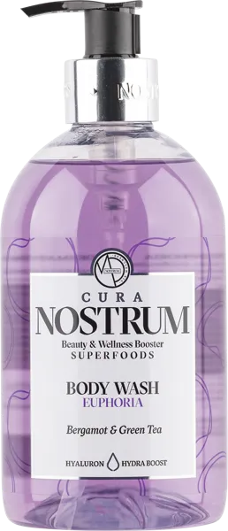 Изображение Гель для душа Кьюра нострум бергамот и зелёный чай Медитераниум п/у, 500 мл