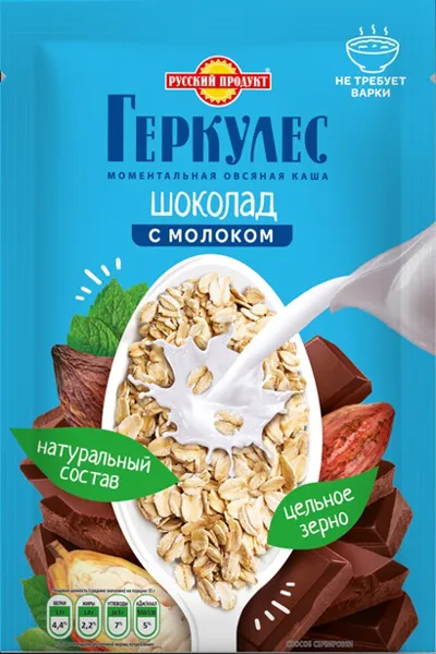 Изображение Каша овсяная Русский продукт шоколад молоко МирФудс м/у, 35 г
