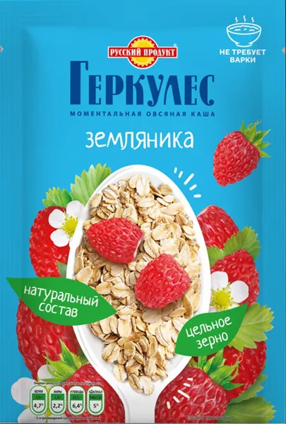 Изображение Каша овсяная Русский продукт земляника МирФудс м/у, 35 г