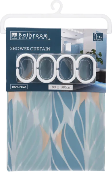 Изображение Штора 180см для душа Купман листья цветная Купман Интернэшнл м/у, 1 шт