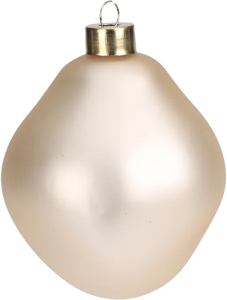 Изображение Елочное украшение 10см стекло Купман шар мятый шампань Купман Интернэшнл , 1 шт