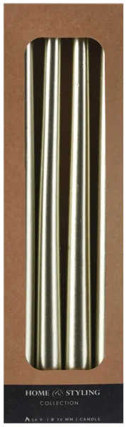 Изображение Свеча 30см декоративная Купман золотая Купман Интернэшнл к/у, 4 шт