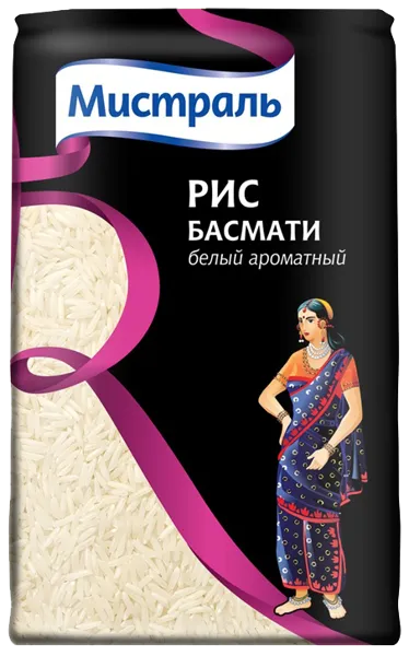 Изображение Рис длиннозерный Мистраль басмати Мистраль Трейдинг м/у, 500 г
