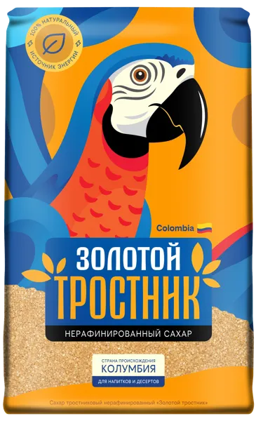 Изображение Сахар тростниковый Золотой тростник нерафинированный Мистраль Трейдинг м/у, 900 г