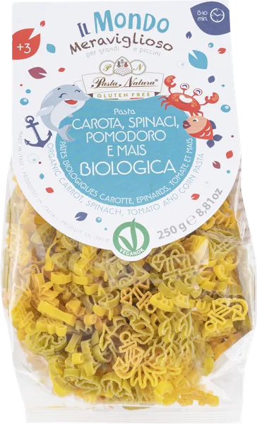 Изображение Макароны из кукурузы Паста Натура из Пьемонта Морской мир Паста Натура м/у, 250 г
