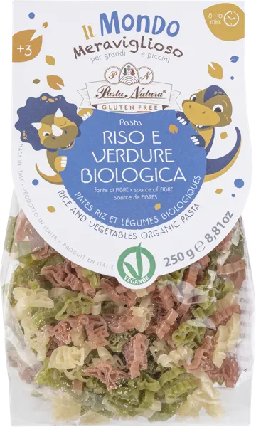 Изображение Макароны из риса Паста Натура из Пьемонта динозавры Паста Натура м/у, 250 г