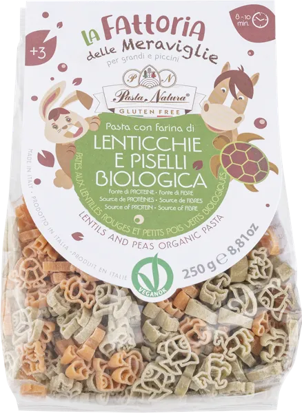 Изображение Макароны из чечевицы гороха Паста Натура из Пьемонта ферма Паста Натура м/у, 250 г