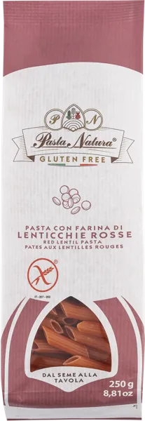 Изображение Макароны из чечевицы Паста Натура из Пьемонта пенне без глютена Паста Натура м/у, 250 г