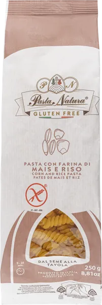 Изображение Макароны из кукурузы риса Паста Натура из Пьемонта фузилли без глютена Паста Натура м/у, 250 г