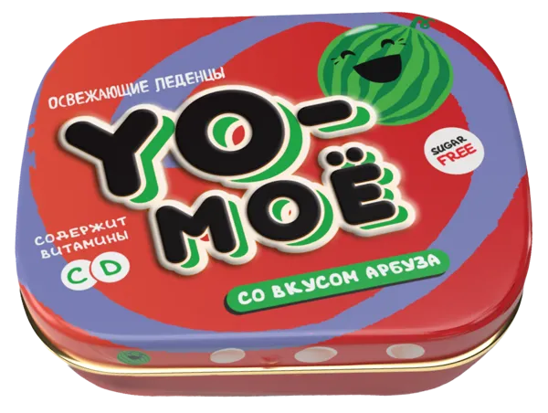 Изображение Леденцы без сахара Йо-моё арбуз Гуангдонг ж/б, 16 г