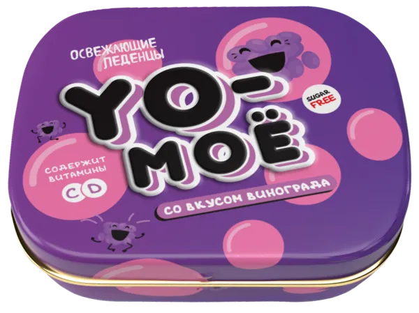 Изображение Леденцы без сахара Йо-моё виноград Гуангдонг ж/б, 16 г