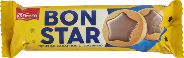 Изображение Печенье сахарное Крембер Бон Стар с шоколадом Альмерро м/у, 90 г