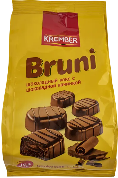 Изображение Кекс шоколадный в глазури Крембер Бруни с шоколадом Альмерро м/у, 190 г