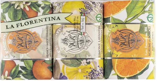 Изображение Мыло туалетное Ла флорентина ассорти цитрус 3*200 Марио Фисси м/у, 600 г