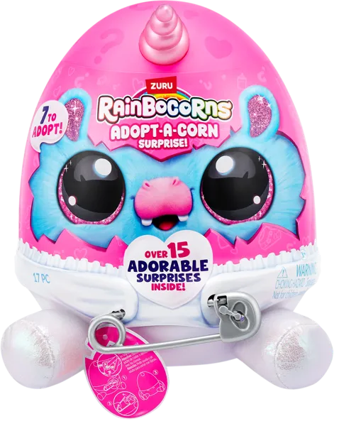 Изображение Игрушка сюрприз в яйце мини Рэйнбокорнс адопт э корн s1 Зуру п/у, 1 шт