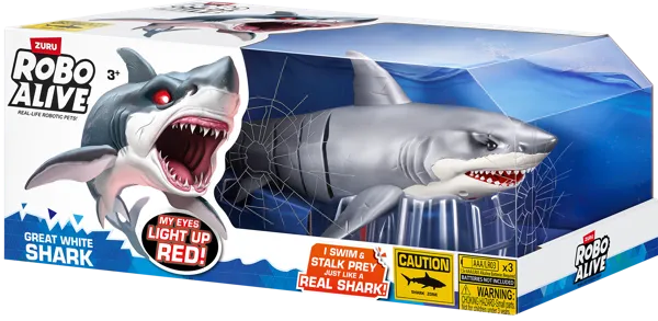 Изображение Игрушка интерактивная Робо алайв белая акула s1 Зуру к/у, 1 шт