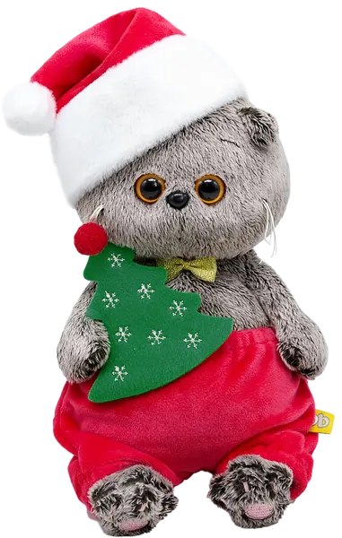 Изображение Мягкая игрушка 20 см Будибаса басик новогодний костюм МПП ООО , 1 шт