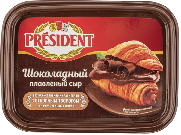 Изображение Сыр Плавленый Президент шоколадный Лакталис п/б, 200 г