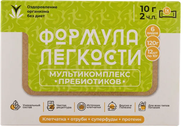 Изображение Мультикомплекс пребиотиков Формула легкости Оргтиум Плюс к/у, 12*10 г