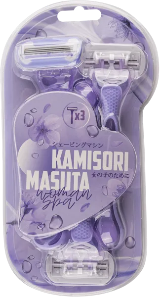 Изображение Станок для бритья 3 лезвия Камисори масута одноразовый женский Нанбо Джанбей п/у, 3 шт