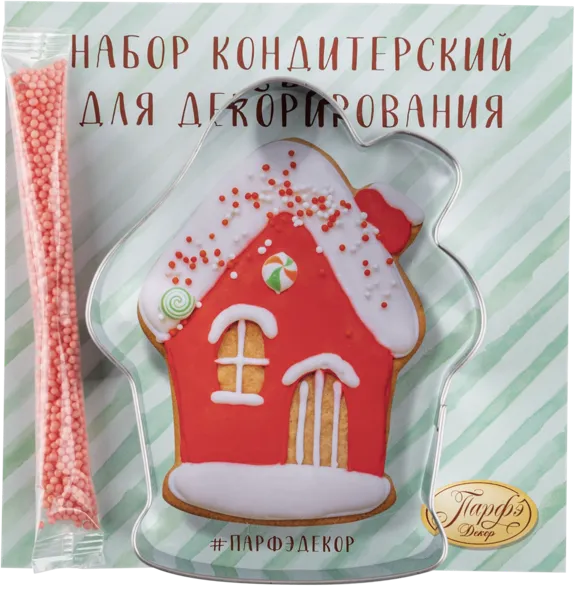 Изображение Форма вырубная с посыпкой Парфэ Декор домик  Топ Продукт м/у, 1 шт