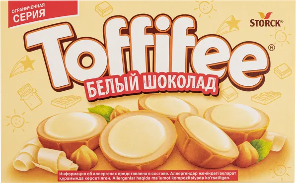 Изображение Конфеты из белого шоколада Тоффифе с цельным фундуком Шторк кор, 125 г