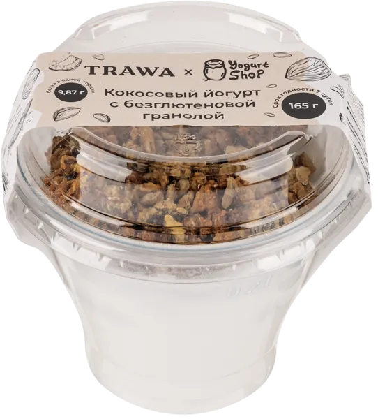 Изображение Йогурт кокосовый Йогурт Шоп гранола без глютена Йогурт шоп п/б, 165 г