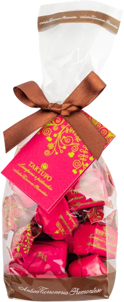 Изображение Трюфели молочный шоколад Антика Торронерия Пьемонт малина и фисташка Джиолосита м/у, 200 г