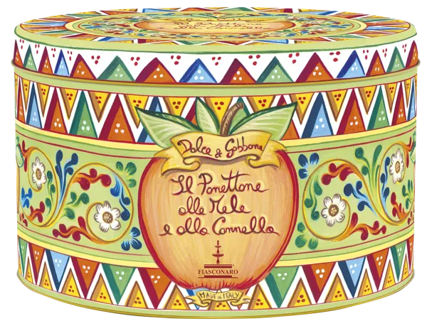 Изображение Панеттоне НГ Фиасконаро коллекция D&G яблоко корица Фиасконаро ж/б, 500 г