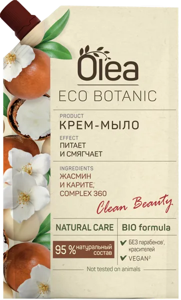 Изображение Мыло-крем жидкое для рук Олеа эко ботаник жасмин и карите Коттон Клаб м/у, 450 мл