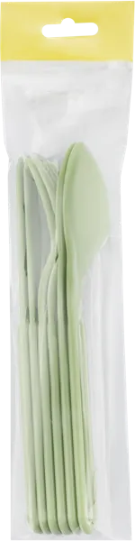 Изображение Одноразовая посуда зеленая Хомвер вилка ложка нож Хомвер м/у, 1 упак