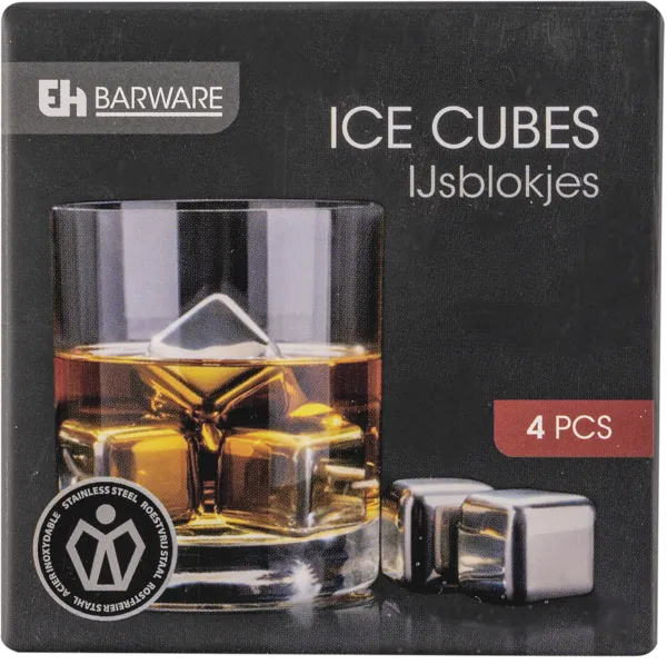 Изображение Кубики для напитков Купман нерж сталь Купман Интернэшнл к/у, 4 шт