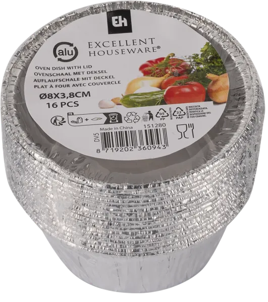 Изображение Форма 8*3,8см для кексов Купман алюминиевая Купман Интернэшнл м/у, 16 шт