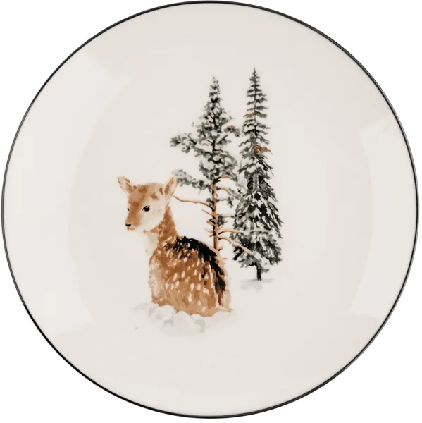 Изображение Тарелка 19см Купман звери в лесу белая Купман Интернэшнл , 1 шт