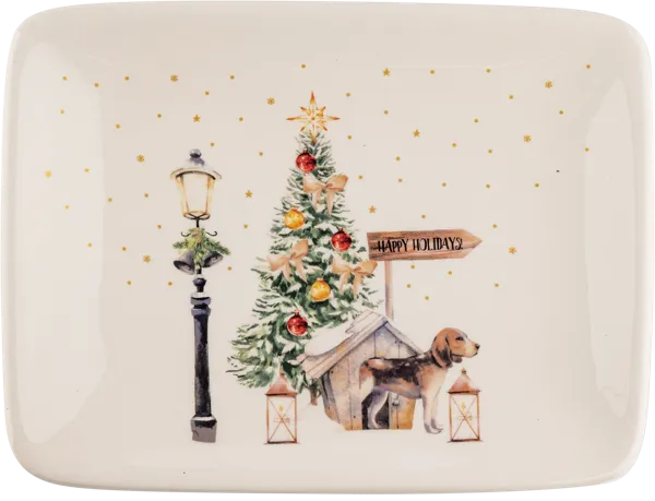 Изображение Блюдо 20*15см сервировочное Купман рождество доломит Купман Интернэшнл , 1 шт