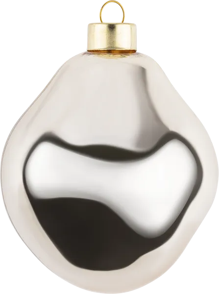 Изображение Елочное украшение 8см стекло Купман шар мятый шампань Купман Интернэшнл , 1 шт