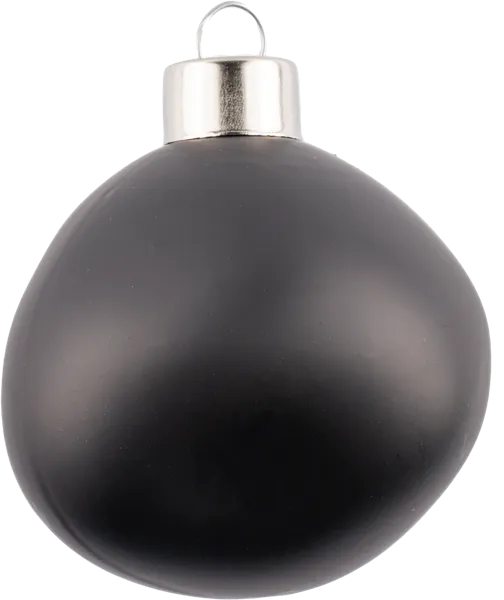 Изображение Елочное украшение 6см стекло Купман шар мятый черный Купман Интернэшнл , 1 шт