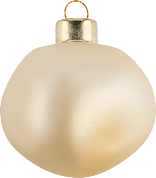 Изображение Елочное украшение 6см стекло Купман шар мятый шампань Купман Интернэшнл , 1 шт