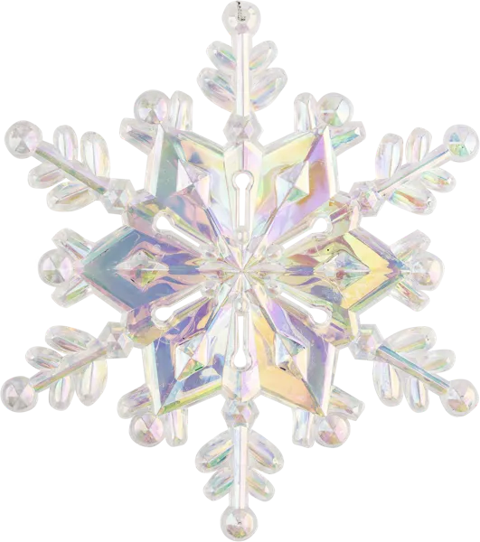 Изображение Елочное украшение 12см пластик Купман снежинка розовая перламут Купман Интернэшнл , 1 шт