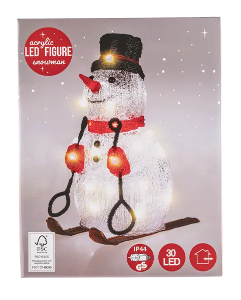 Изображение Светильник 31см Купман снеговик на санках Купман Интернэшнл , 1 шт